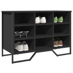 Berkfield Shoe Cabinet Black 90X38X61.5 Cm Engineered Wood - thumbnail 1