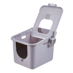 Thehotsale Fully Enclosed Anti-Splash And Anti-Tracking Cat Litter Box With Flip-Top And Locking Door - thumbnail 3
