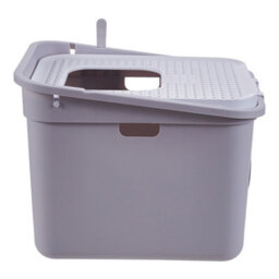 Thehotsale Fully Enclosed Anti-Splash And Anti-Tracking Cat Litter Box With Flip-Top And Locking Door - thumbnail 4