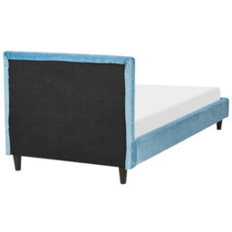 Beliani Bed Velvet Fitou 90 X 200 Cm (Eu Single) Light Blue - thumbnail 6