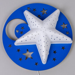 Litecraft Blue Led Star Glow Kids Wall Light - thumbnail 4