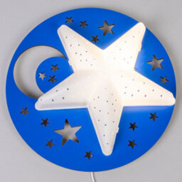 Litecraft Blue Led Star Glow Kids Wall Light - thumbnail 3