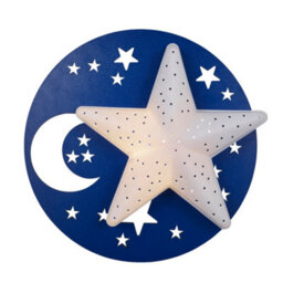 Litecraft Blue Led Star Glow Kids Wall Light - thumbnail 2