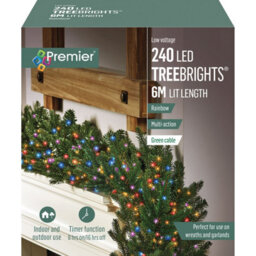Premier Decorations Limited Premier Rainbow Christmas Garland Lights Treebrights 240 Led 6M String Lights - thumbnail 2