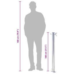 Walplus Garden Water Column 100 Cm Stainless Steel Round - thumbnail 8