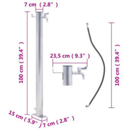 Walplus Garden Water Column 100 Cm Stainless Steel Round - thumbnail 7