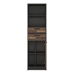 Furniture To Go Brooklyn Bookcase In Walnut And Dark Matera Grey - thumbnail 2