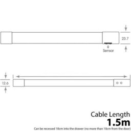 400mm Led Kitchen Drawer Light With Pir Sensor For Automatic On/off Functionality - thumbnail 3