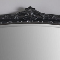 The Online Mirror Shop Overmantle Mirror Mayfair Arched Shape With Black Frame- H 89Cm X W 127Cm X D 4Cm For Hanging In Entryway And Hallway - thumbnail 3