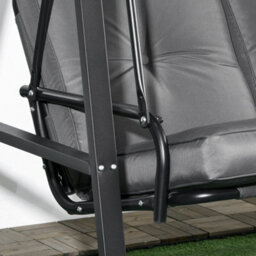 Outsunny 2 Seater Garden Outdoor Swing Chair Hammock W/ Adjustable Canopy - thumbnail 9