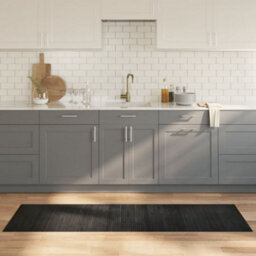 Walplus Rug Rectangular Grey 60X200 Cm Bamboo