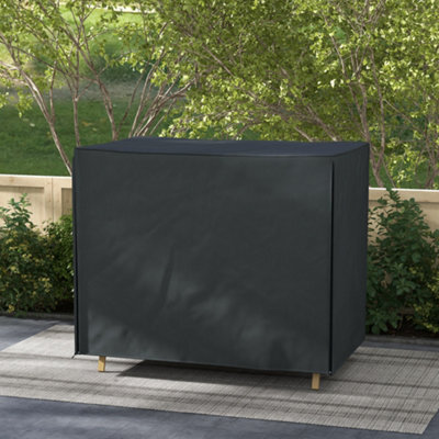 Outsunny 3 Seater Garden Swing Cover, Windproof And Anti-Uv, Black