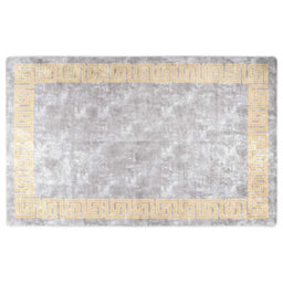 Berkfield Durable Rug Washable 80X150 Cm Grey Anti Slip - thumbnail 1