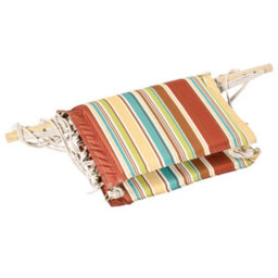 Outsunny Hanging Hammock Swing Chair Safe Wide Seat Indoor Outdoor Stripe - thumbnail 7