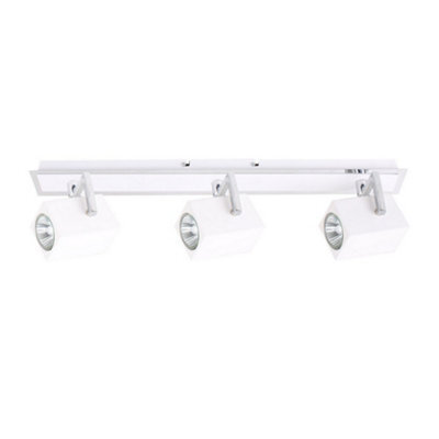 Luminosa Lighting Luminosa Modern Spotlights Chrome 3 Light  With White Shade, Gu10