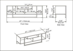 Decorotika Astona Tv Stand Tv Unit For Tvs Up To 55 Inch Walnut And White - thumbnail 7