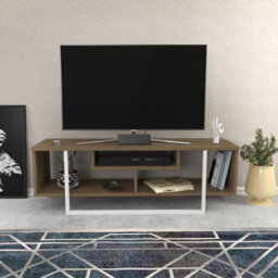 Decorotika Astona Tv Stand Tv Unit For Tvs Up To 55 Inch Walnut And White - thumbnail 1