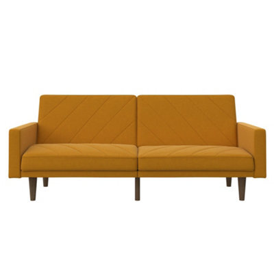 Dorel Home Paxson Clic Clac Sofa Bed In Fabric Mustard - image 1