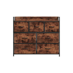 Living And Home 7-Drawer Retro Metal Frame Storage Cabinet Chest Of Drawers - thumbnail 2