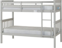 Seconique Erin Bunk Bed In Grey Can Also Be Used As Twin Beds Fits 3Ft Single Mattress - thumbnail 2
