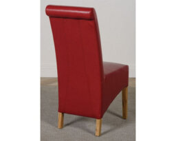 That's Furniture Dakota 182 X 92 Cm Chunky Oak Large Dining Table And 6 Chairs Dining Set With Montana Burgundy Leather Chairs - thumbnail 7