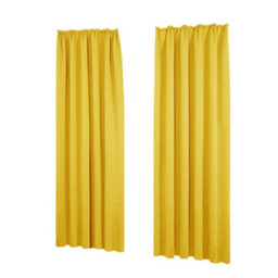Deconovo Blackout Curtains Pencil Pleat Curtains Thermal Insulated Curtains For Living Room W55 X L63 Inch Lemon Yellow One Pair - thumbnail 1
