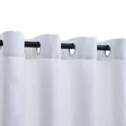 Berkfield Blackout Curtains With Metal Rings 2 Pcs Off White 140X225 Cm - thumbnail 3