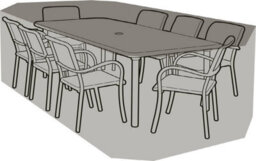 Primrose Rectangular 8 Seater Furniture Set Cover 295Cm X 89Cm - Premium - Green - thumbnail 2