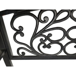Birchtree 3 Seater Metal Garden Bench Steel Cast Iron Back 125Cm Outdoor Patio Seat C080 - thumbnail 5