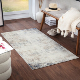 Livabliss Roma-Abstract Grey Blue Brown Modern Marble Living Dining Bedroom Rug 80 X 150 Cm Easy Care, Non Shedding - thumbnail 2