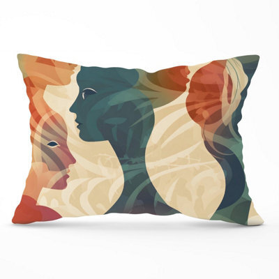 Warren Reed Designer Coloured Silhouette Cushions 33Cm X 48Cm