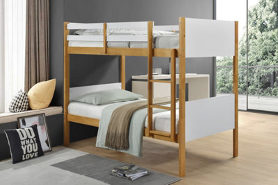 Mattress Guru Diablo Bunk Bed With Ladder, Wooden Kids Bunk Bed, Solid Bed Frame, Children's Bedroom Furniture - image 1