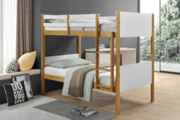 Mattress Guru Diablo Bunk Bed With Ladder, Wooden Kids Bunk Bed, Solid Bed Frame, Children's Bedroom Furniture - thumbnail 1