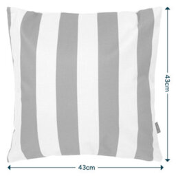 icon Cushion 43X43 Kyoto Fabric, Stripe, Chocolate - thumbnail 4