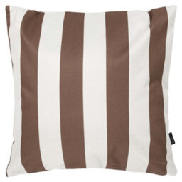 icon Cushion 43X43 Kyoto Fabric, Stripe, Chocolate - thumbnail 2