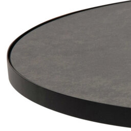 Wyld Haus Hamburg Round Black Ceramic Coffee Table With Steel Pillar Base - thumbnail 4