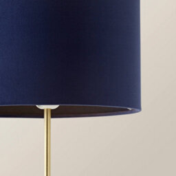 Valuelights Charles Gold Table Lamp With Navy Velvet Shade - thumbnail 3