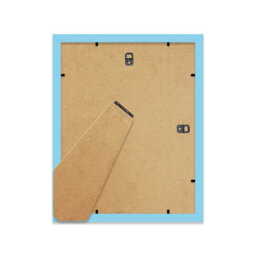"14X11"" Light Blue Frame With Mount For 11X9"" Pictures 20mm Thin Edge Portrait And Landscape Display With Wall Hooks And Kickstand" - thumbnail 3