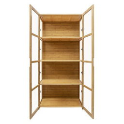 4-Tier Bamboo Model Display Model Storage Cabinet Bookcase Collection Organizer - thumbnail 5
