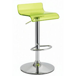 Sharp Acrylic Bar Stool, Height Adjustable - Green
