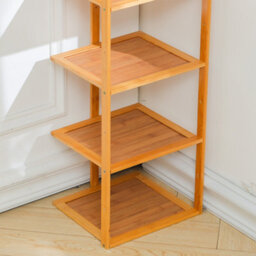 Living And Home 7-Tier Tall And Narrow Bamboo Shoe Storage Rack Entryway Hallway Shoe Storage Organiser - thumbnail 3