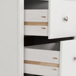 Seconique Stratford 3+2 Drawer Chest Of Drawers White Shabby Chic - thumbnail 6