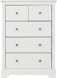 Seconique Stratford 3+2 Drawer Chest Of Drawers White Shabby Chic - thumbnail 4