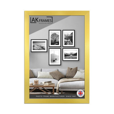 "AK Frames 24X18"" Gold Poster Frame - Modern Picture Frame For Wall Art, Prints And Photos - Durable And Stylish Display Frame" - image 1