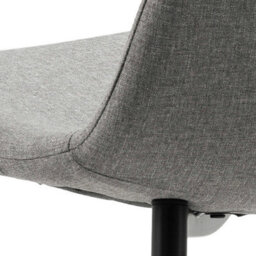 Wyld Haus Set Of 4 Venice Light Grey Fabric Dining Chairs With Black Steel Legs - thumbnail 6