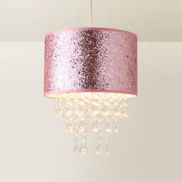 Valuelights Bonita Pink Glitter And Jewel Droplet Ceiling Lamp Shade - thumbnail 6