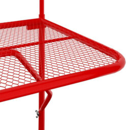 Berkfield Balcony Table Red 60X40 Cm Steel - thumbnail 6