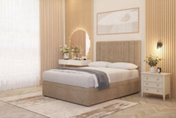 Somnior Beds Somnior Alexas Divan Bed Set With Midnight Pocket Sprung Mattress And Headboard Beige Plush - thumbnail 4