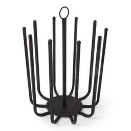 House Of Home 5 Pair Black Round Boot Shoe Rack Welly Holder Stand Storage Organiser - thumbnail 5