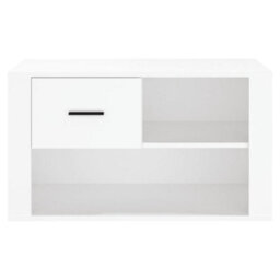 Berkfield Elegant Shoe Cabinet White 80X35X45 Cm Engineered Wood - thumbnail 5